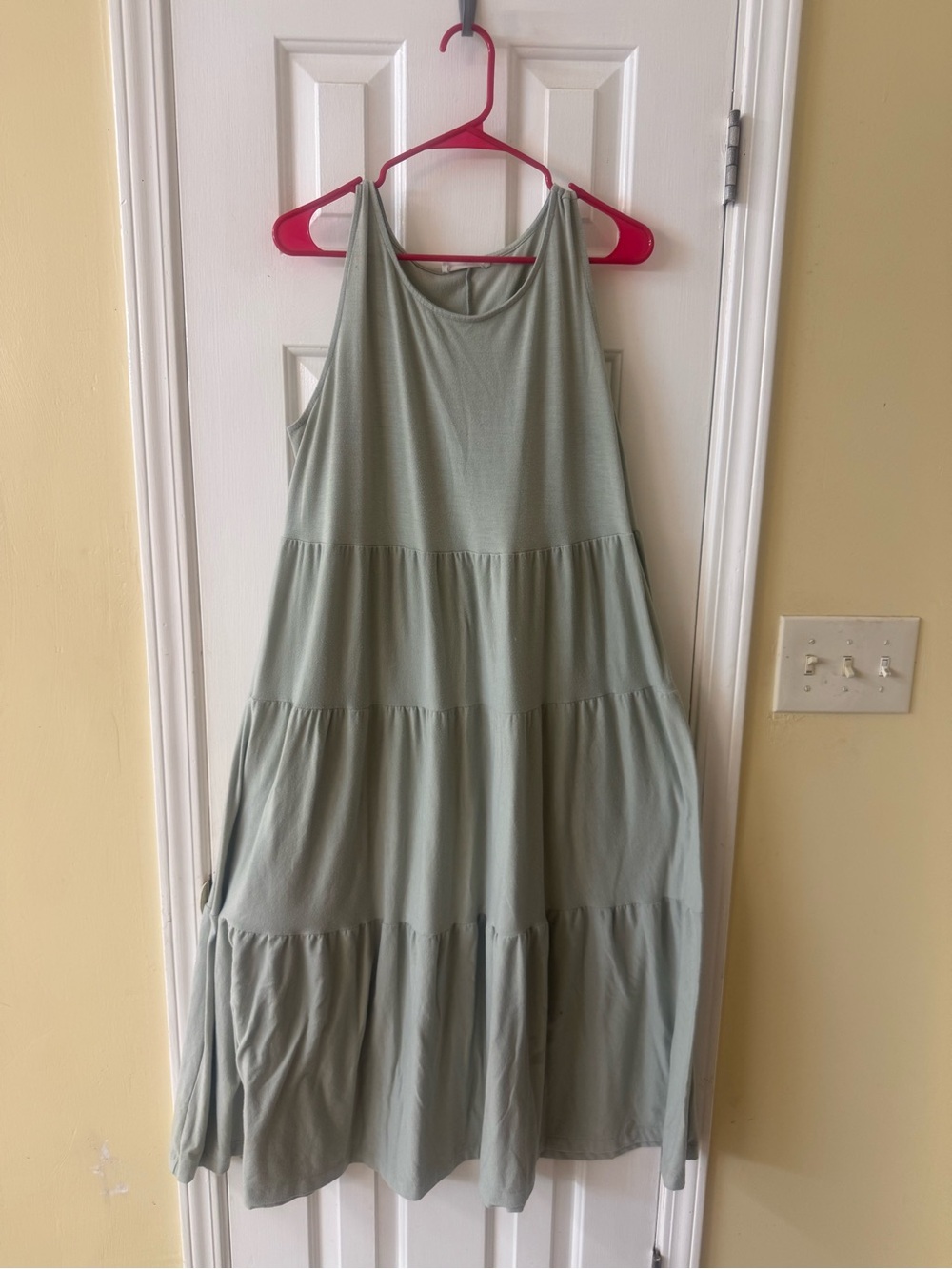 Zenana Sage Green Tiered Maxi Dress